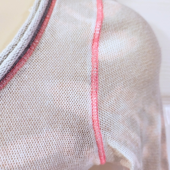 Marc Aurel Sheer Long Sleeve Neon Detail Top - Picture 3 of 7